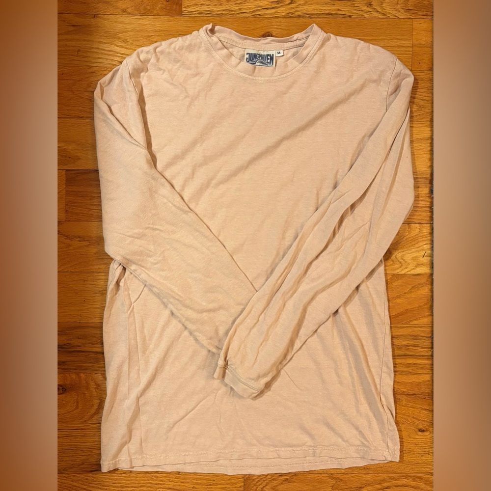 Jungmaven Shirt Mens Sz M Hemp Organic Cotton Crewneck Made USA Long Sleeve